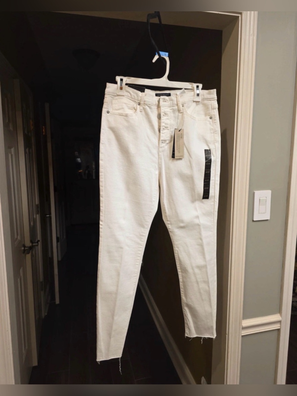 NWT-10waist 30 petite preppy, golf Banana Republic Women's White Skinny Jeans - Picture 1 of 5